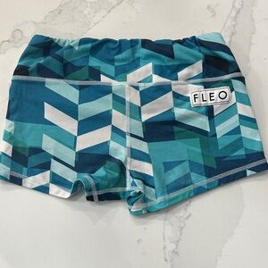 Fleo Chevron Teal and Navy Shorts